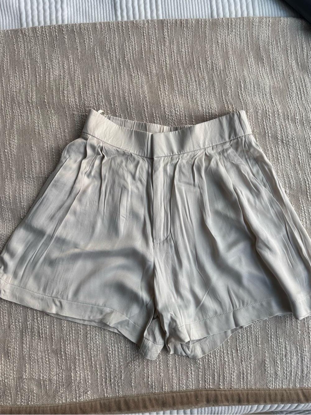 Zara High-Waist Satin Style Shorts